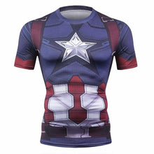 Load image into Gallery viewer, Captain America 3D Printed T-Shirt Men